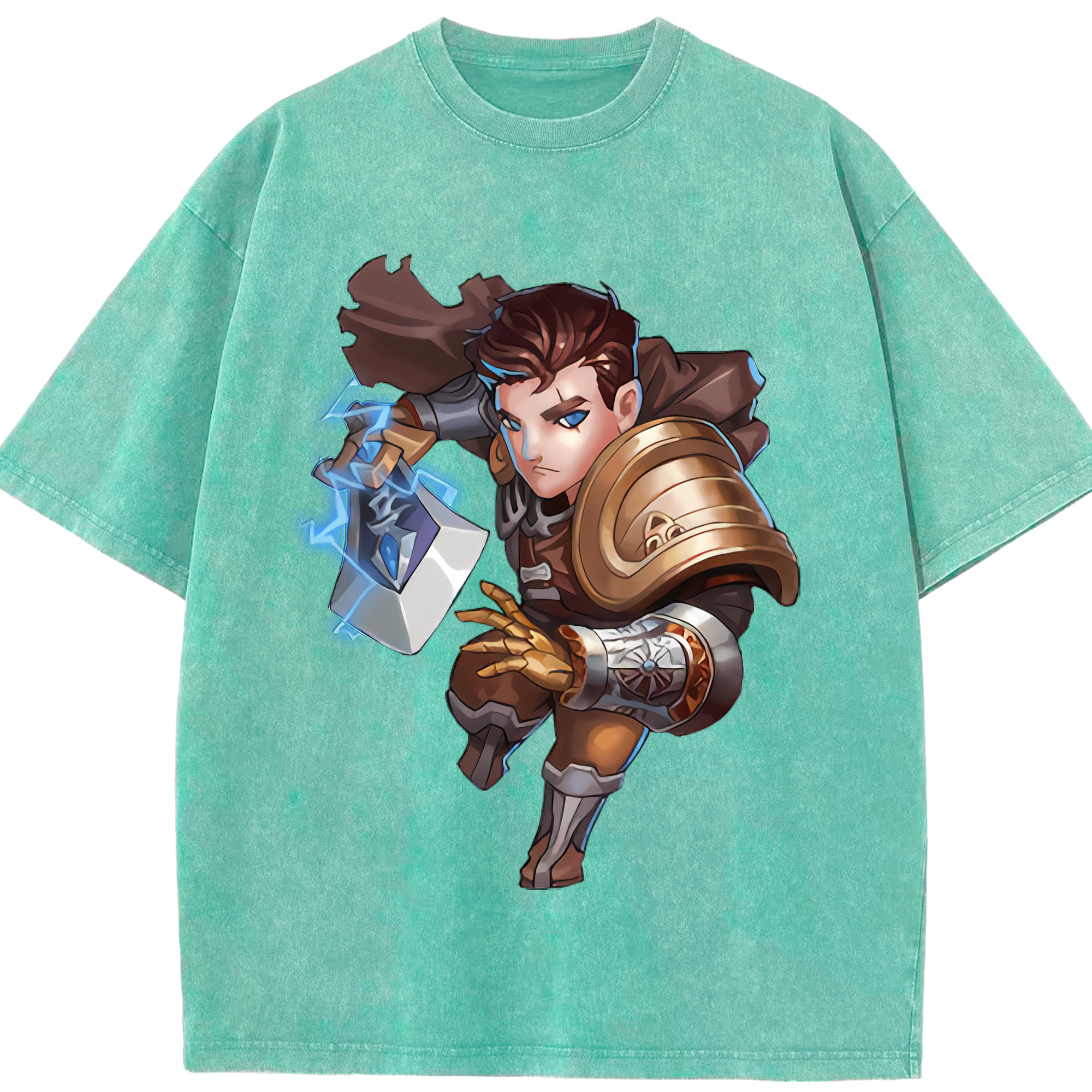 （画像用） リーグ・オブ・レジェンド League of Legends LOL 綿100% ヴィンテージ風 半袖Tシャツ（フロントプリント）
